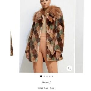 Unreal Fur - CasaBlanca Multicolor Faux Fur Coat